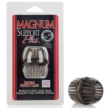 California Exotic Magnum Support Plus Single Girth Cages, серое Широкое эрекционное кольцо