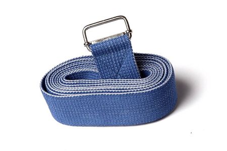 Ремни, веревки Ремень для йоги хлопковый Nature Color длиной 270 см Рамайога (0,2 кг, 270 см, синий, 4 см)