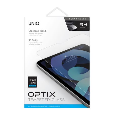 Защитное стекло с установочной рамкой Uniq Optix Clear для iPad mini (6-го поколения; 2021)