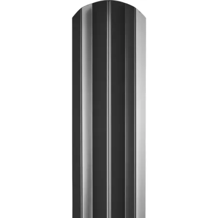 Штакетник металлический M-образный 121 мм 2 м двухсторонний RAL 7024 серый