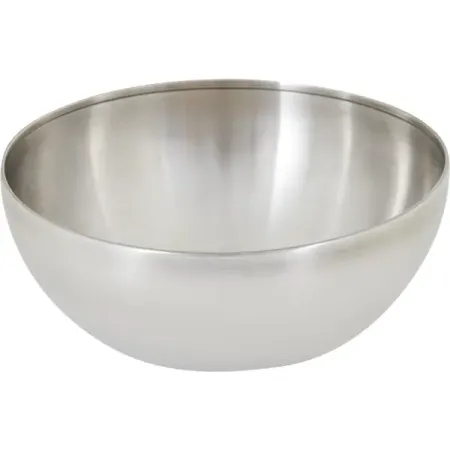 Миска для фруктов/салатов 20 см 1.8 л круглая сталь цвет серебро