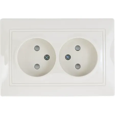 Розетка встраиваемая Tdm Electric Таймыр без заземления со шторками цвет бежевый