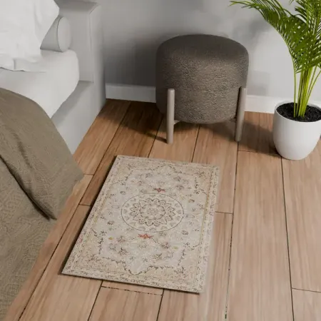 Ковер полиэстер JZ006 50x80 см цвет серебристый