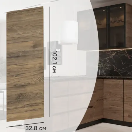 Фасад для кухонного шкафа Токио 32.8x102.1 см Delinia ID ЛДСП цвет коричневый
