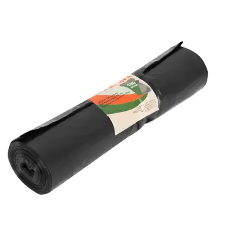 Мешки для строительного мусора 180 л 7x30 см полиэтилен 45 мкм черный 10 шт.