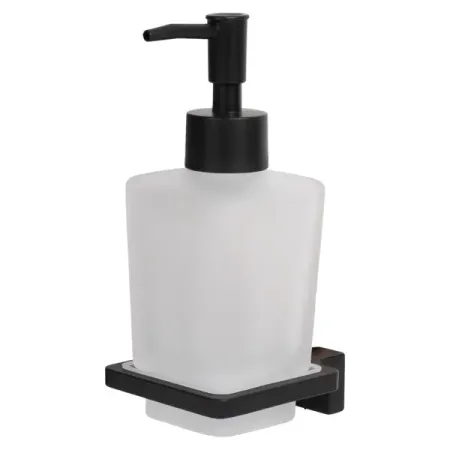 Дозатор для жидкого мыла Swensa Lucid SWR-5400-04-BLK, подвесной, цвет прозрачный/черный