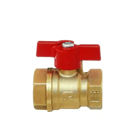 Кран шаровой прямой БАЗ DN15 PN40 1/2 ВР латунь ручка бабочка