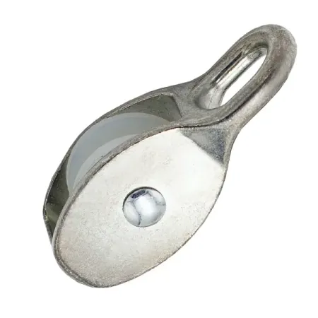 Блок одинарный с проушиной и шкивом 2x15 мм сталь оцинкованная 1 шт.