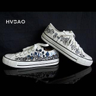 Blue Vines Canvas Sneakers