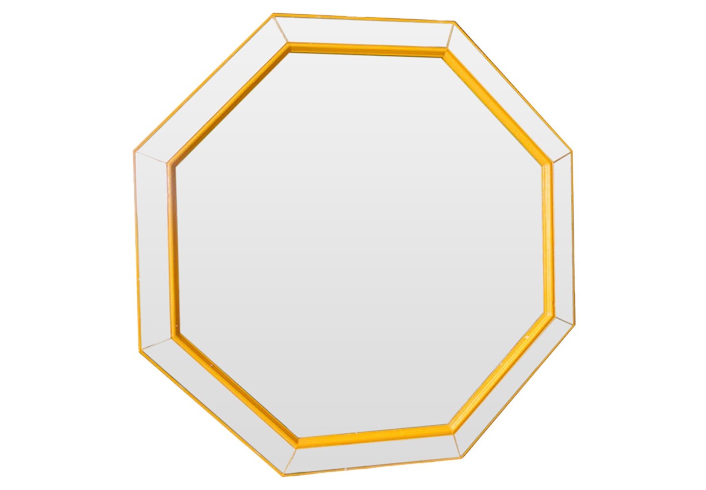 Зеркало yellow octagon (bountyhome) оранжевый 95.0x95.0x5.0 см.