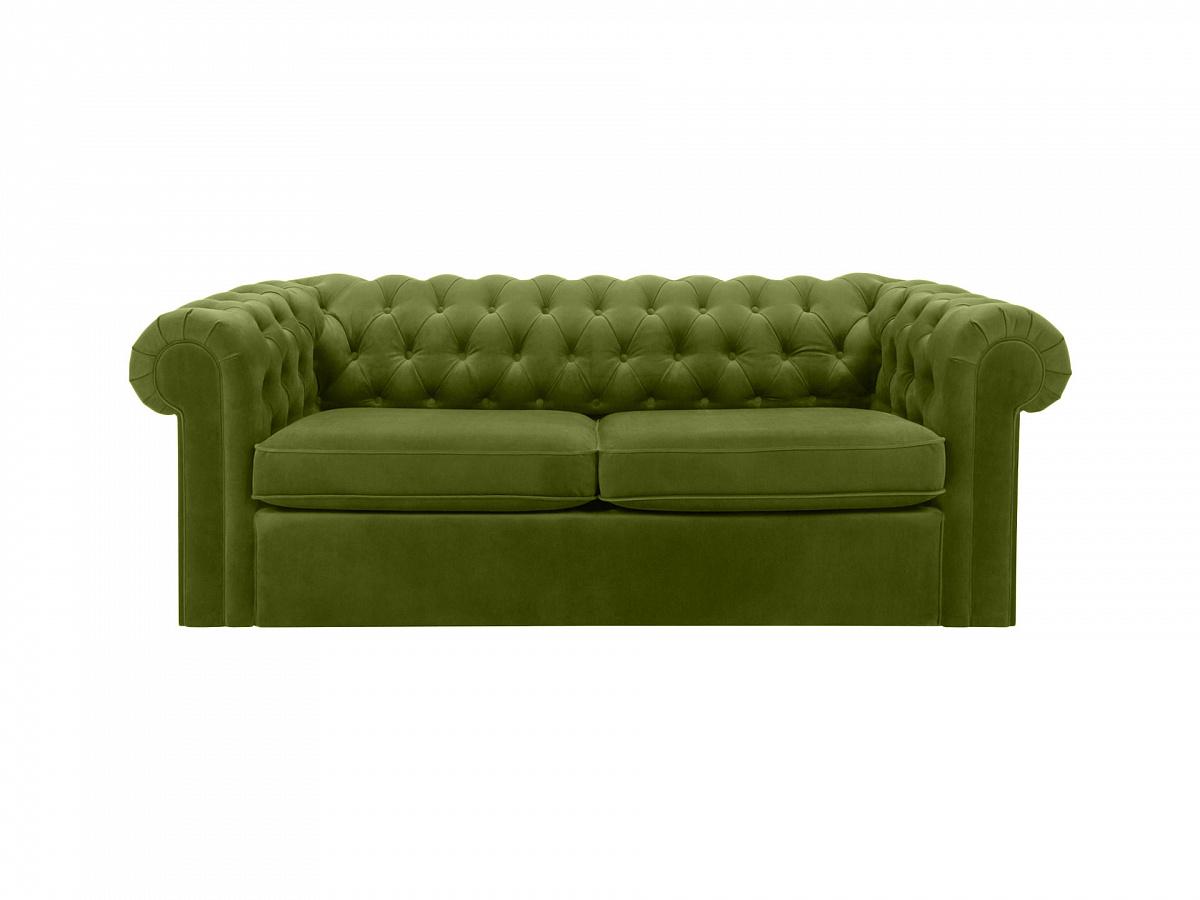 Трехместные диваны Диван chesterfield (ogogo) зеленый 208x73x105 см.