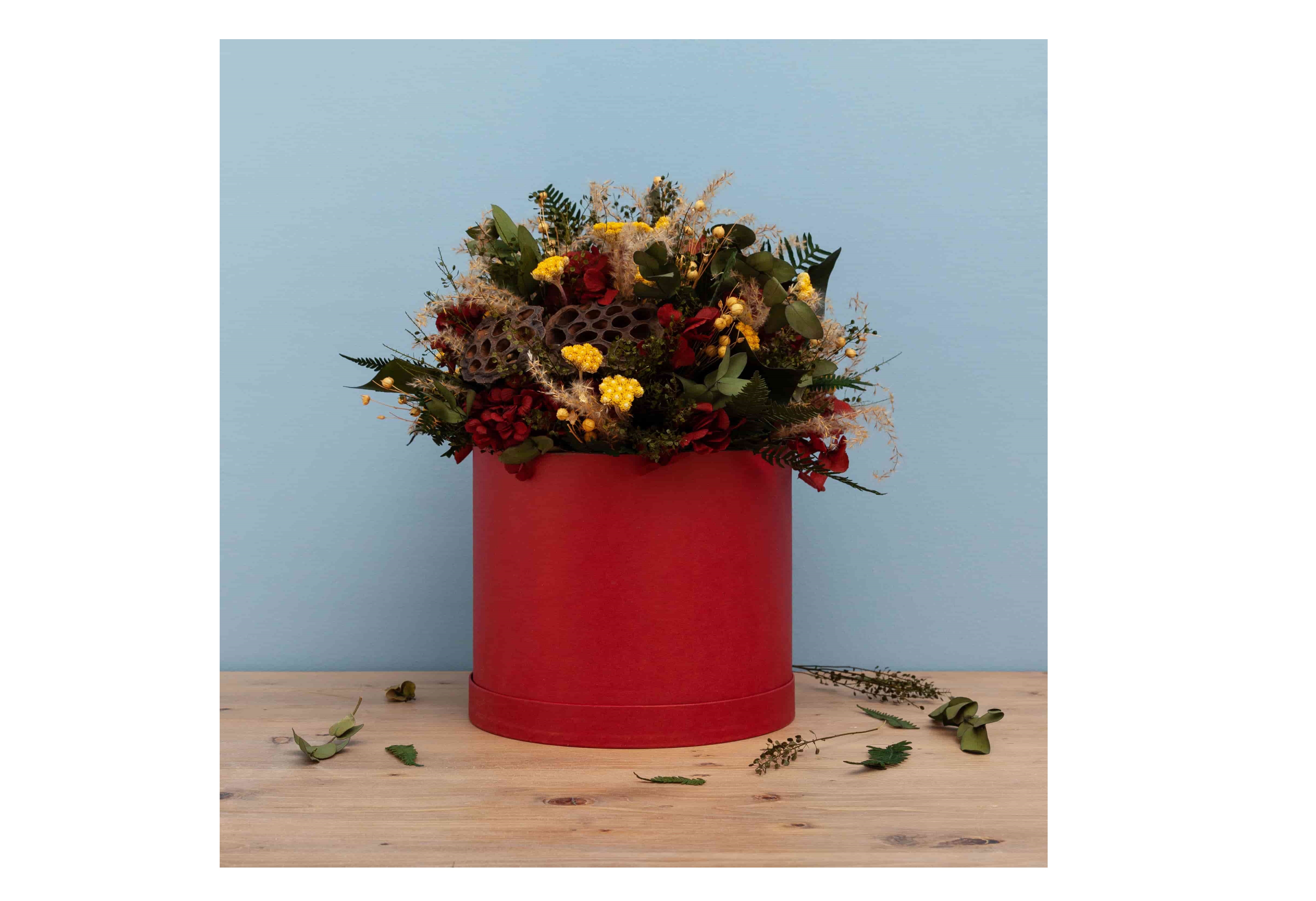 Другое  The Furnish Композиция с лотосами в ярких цветах (wowbotanica) красный 34 см.