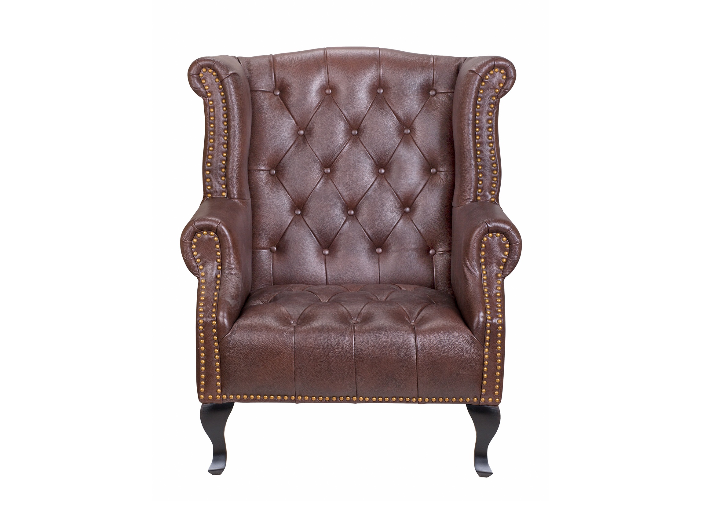 Дизайнерское кресло из кожи royal brown (mak-interior) коричневый 92x109x78 см.