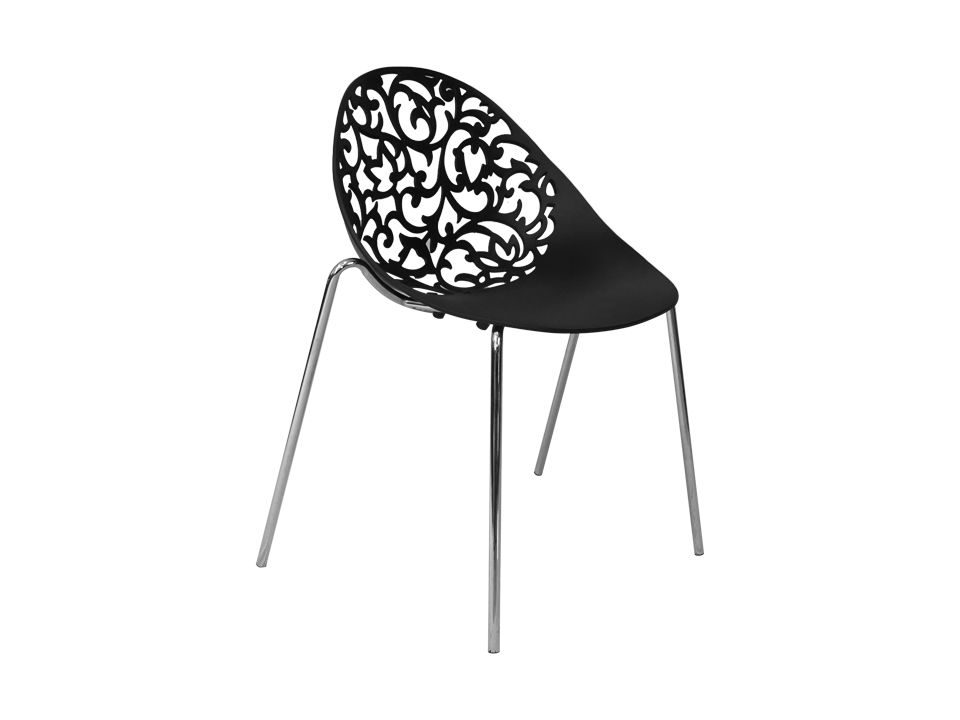 Обеденные стулья  The Furnish Стул lace (ogogo) черный 62x81x42 см.