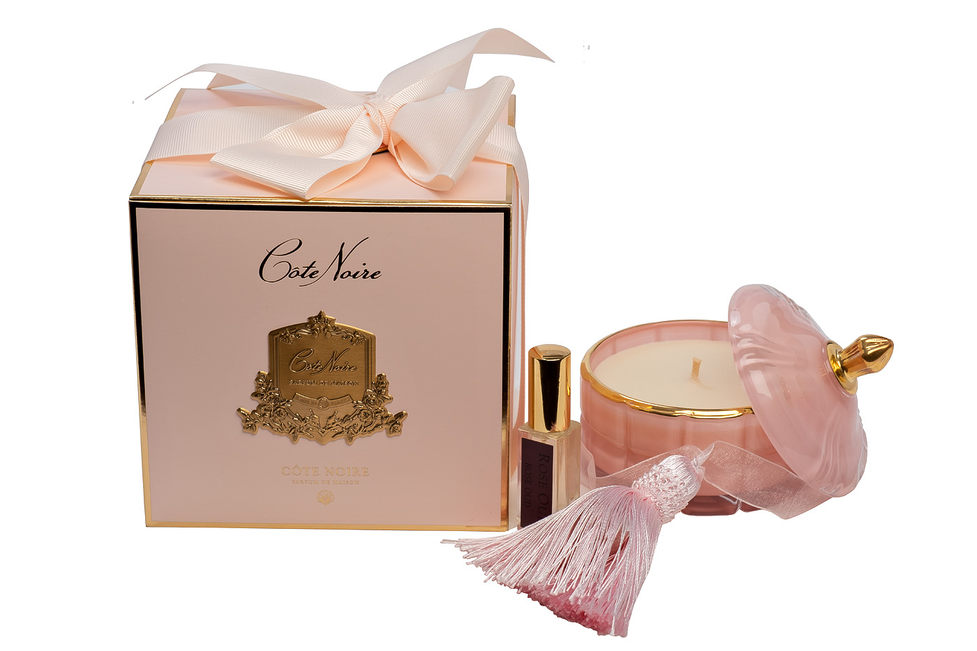 Свечи, подсвечники, аромалампы Свеча ароматическая pink champagne в вазе + подарок (garda decor) розовый 14x14 см.