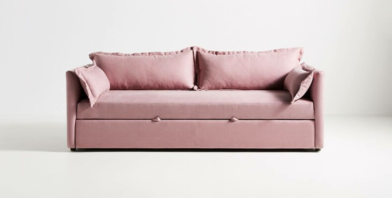 Трехместные диваны  The Furnish Диван borking (idealbeds) розовый 216x69x90 см.