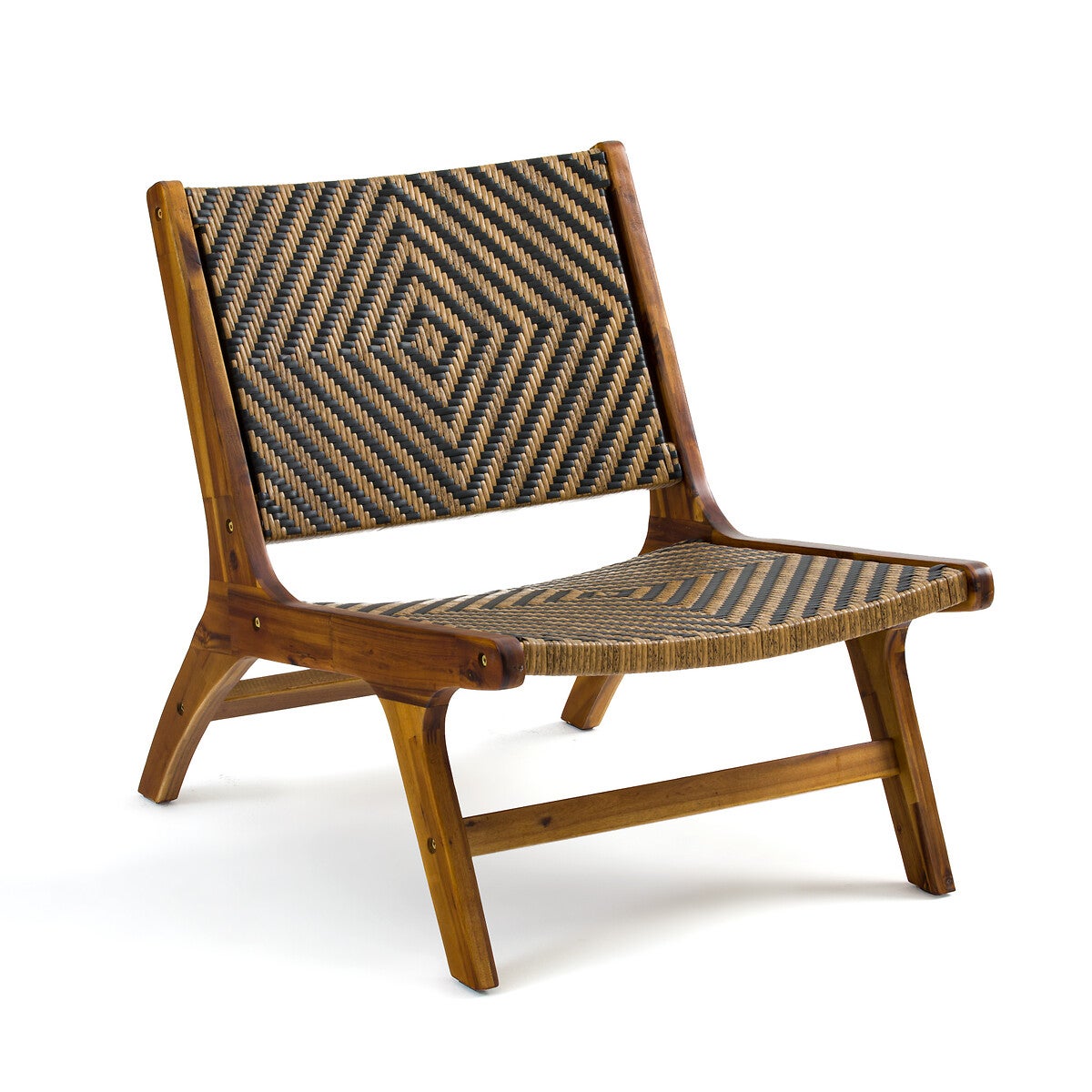 Кресло садовое из акации и пластика verona (laredoute) коричневый 60x72x81 см.