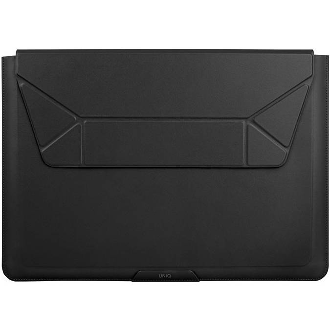 Чехол 14″ Uniq Oslo V.2 PU leather Magnetic Laptop sleeve/foldable, черный