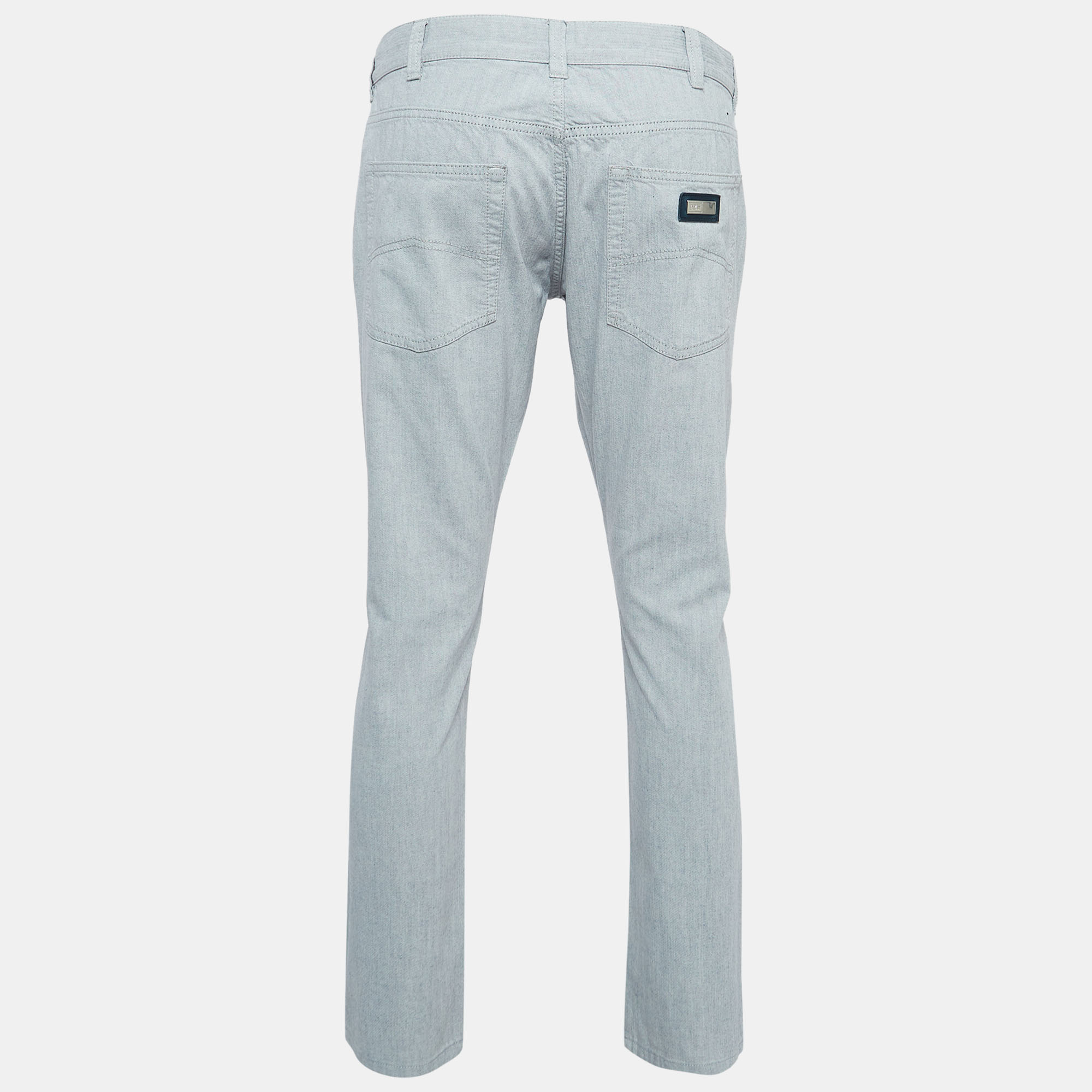Pants Armani Collezioni Light Blue Denim Slim Fit Jeans L Waist 34''