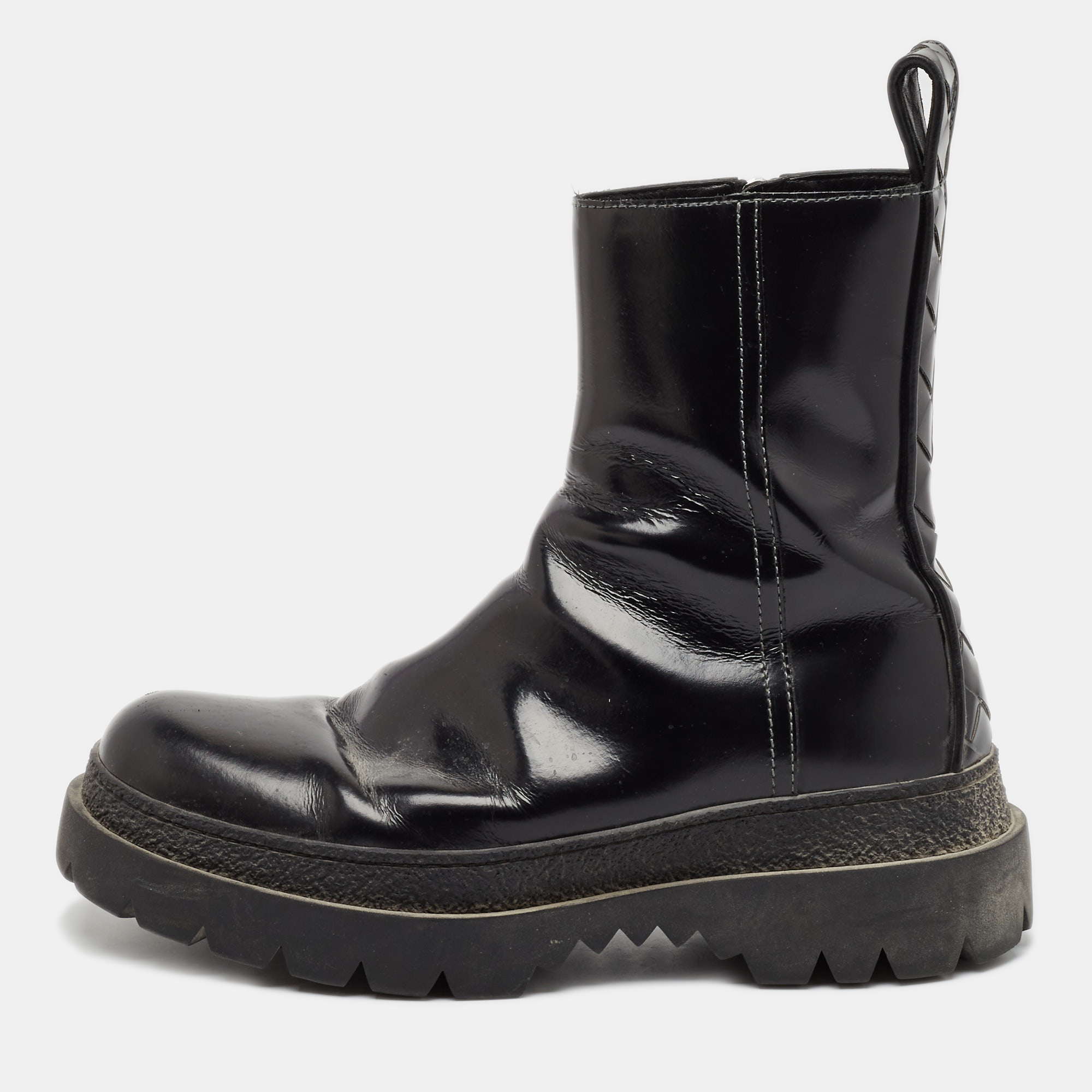 Dress Boots Bottega Veneta Black Leather Chelsea Boots Size 42
