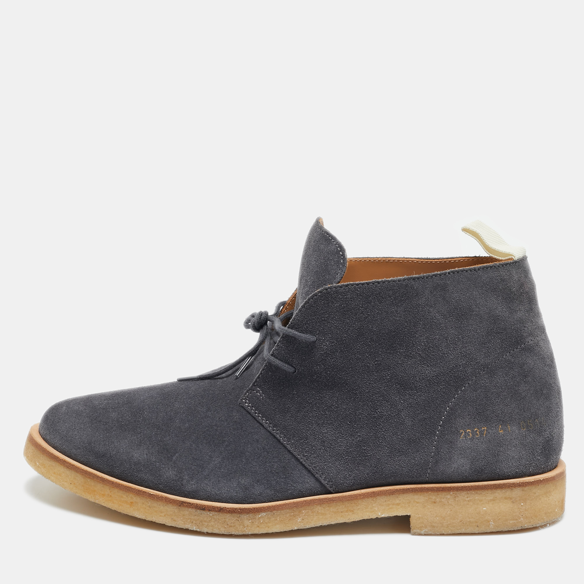 Dress Boots  The Luxury Closet Common Projects Grey Suede Chukka Ankle Length Boots Size 41