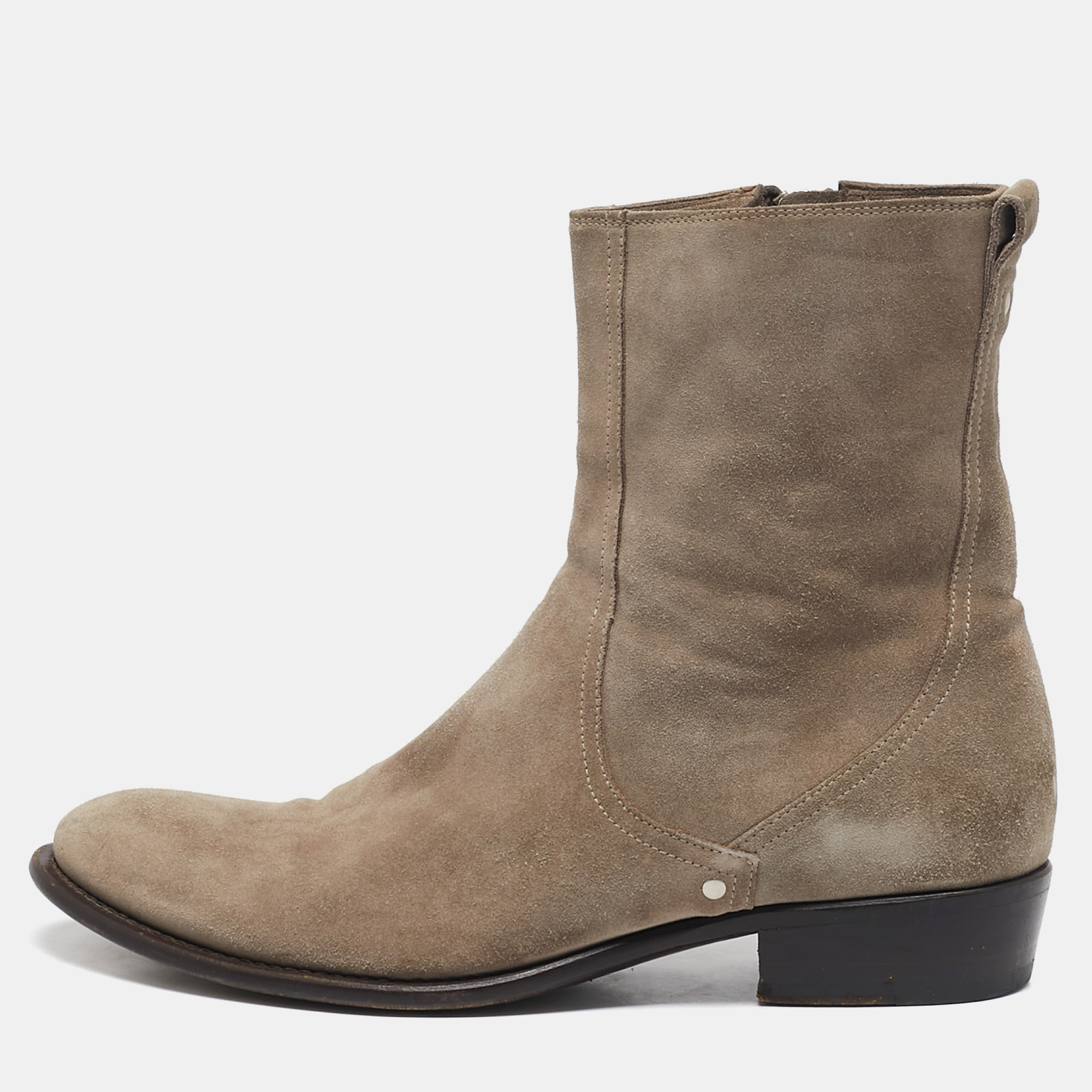 Dress Boots  The Luxury Closet Dior Brown Suede Cowboy Ankle Boots Size 44