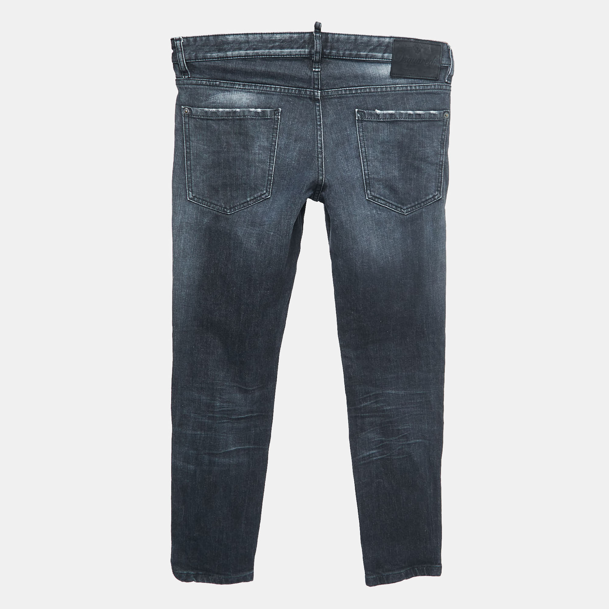 Pants Dsquared2 Grey Distressed Denim Skinny Jeans M Waist 34
