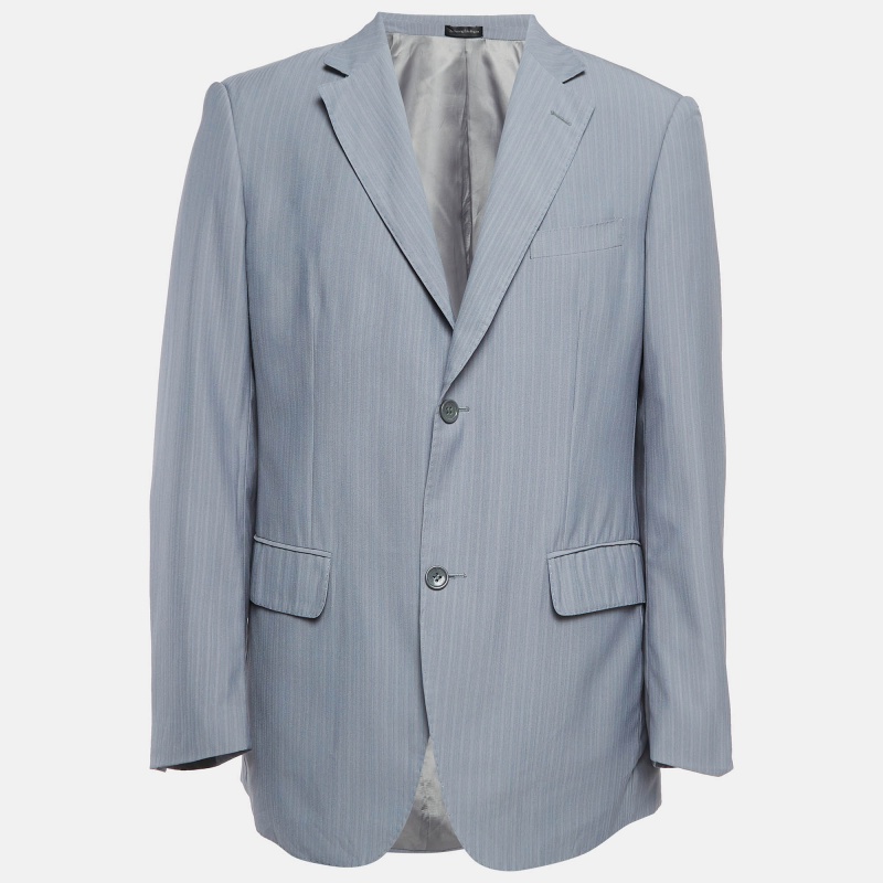 Ermenegildo Zegna Striped Wool Single Breasted Blazer M