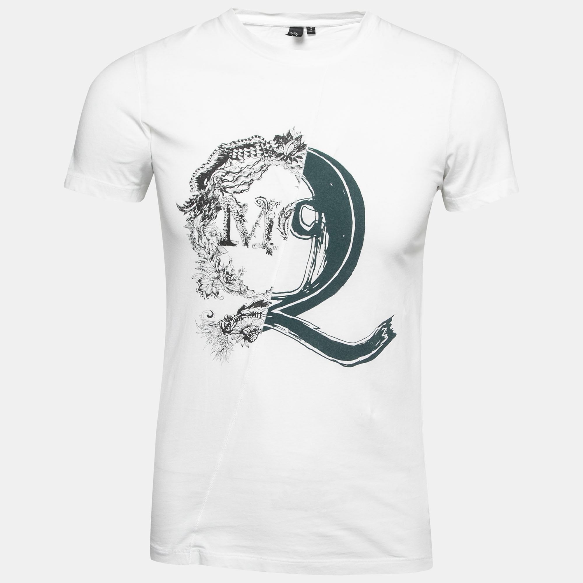 Shirts & Tops  The Luxury Closet McQ by Alexander McQueen White Logo Print Cotton Crew Neck T-Shirt XS