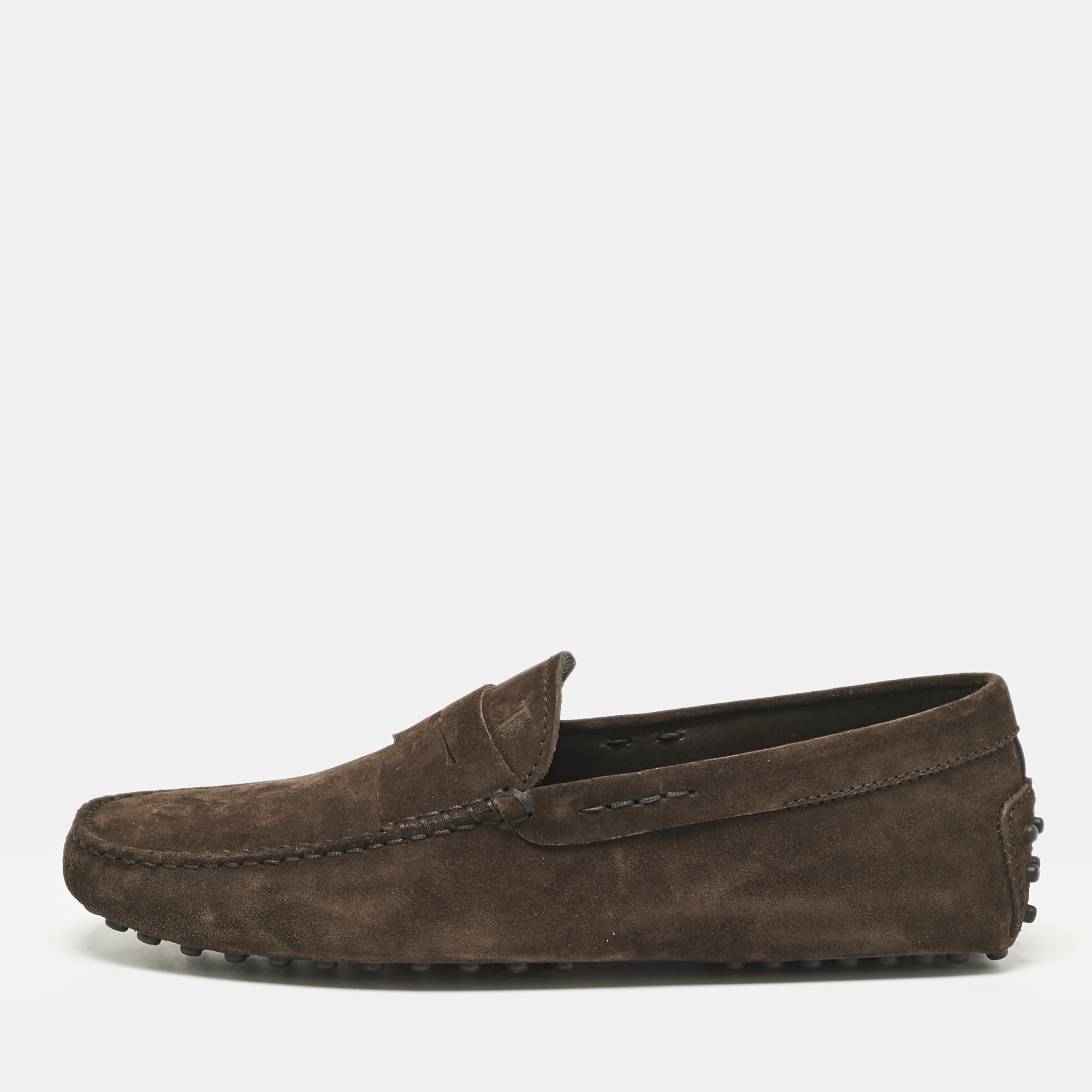 Tod's Brown Suede Slip On Loafers Size 39.5