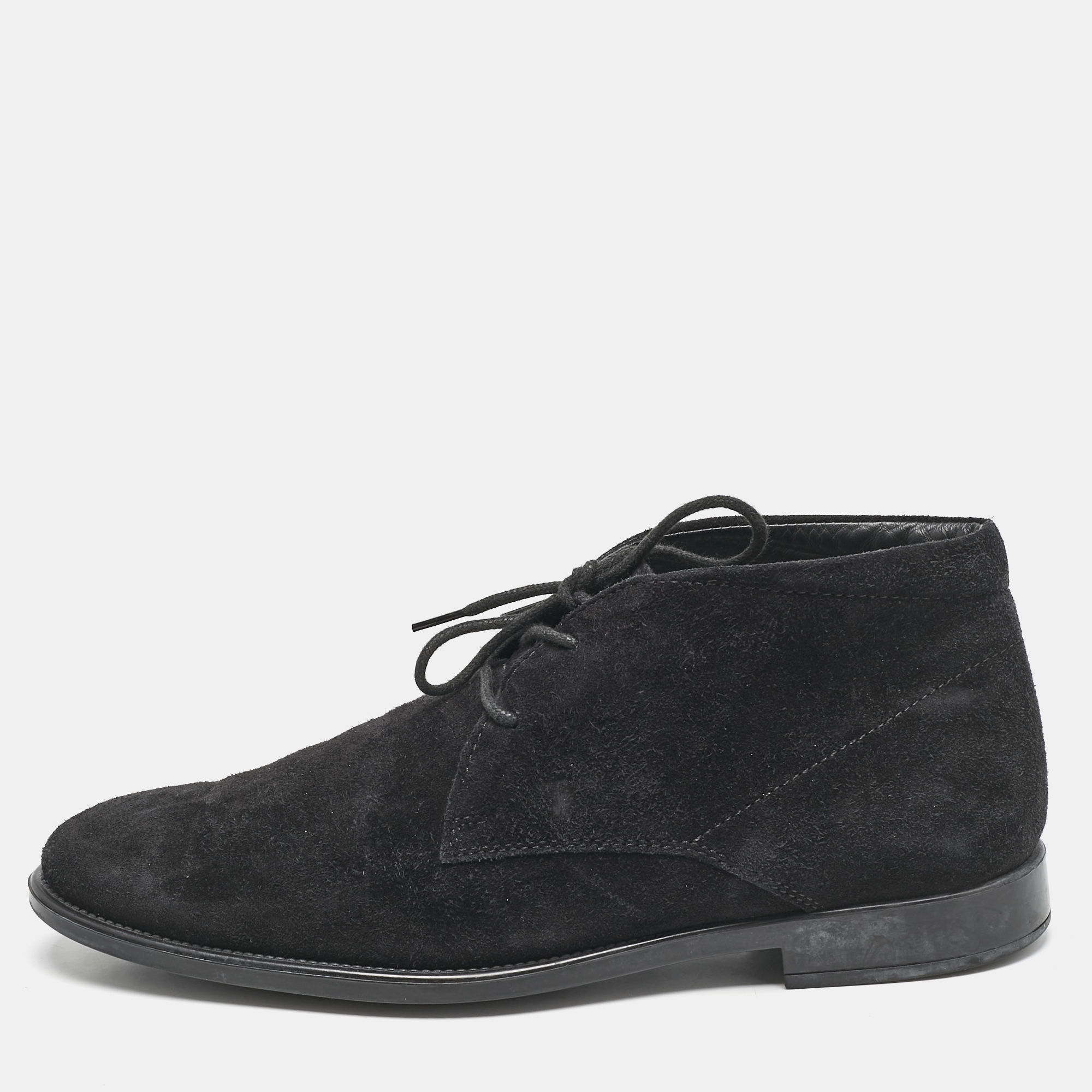 Dress Boots Tod's Black Suede  Ankle Length Boots Size 39.5