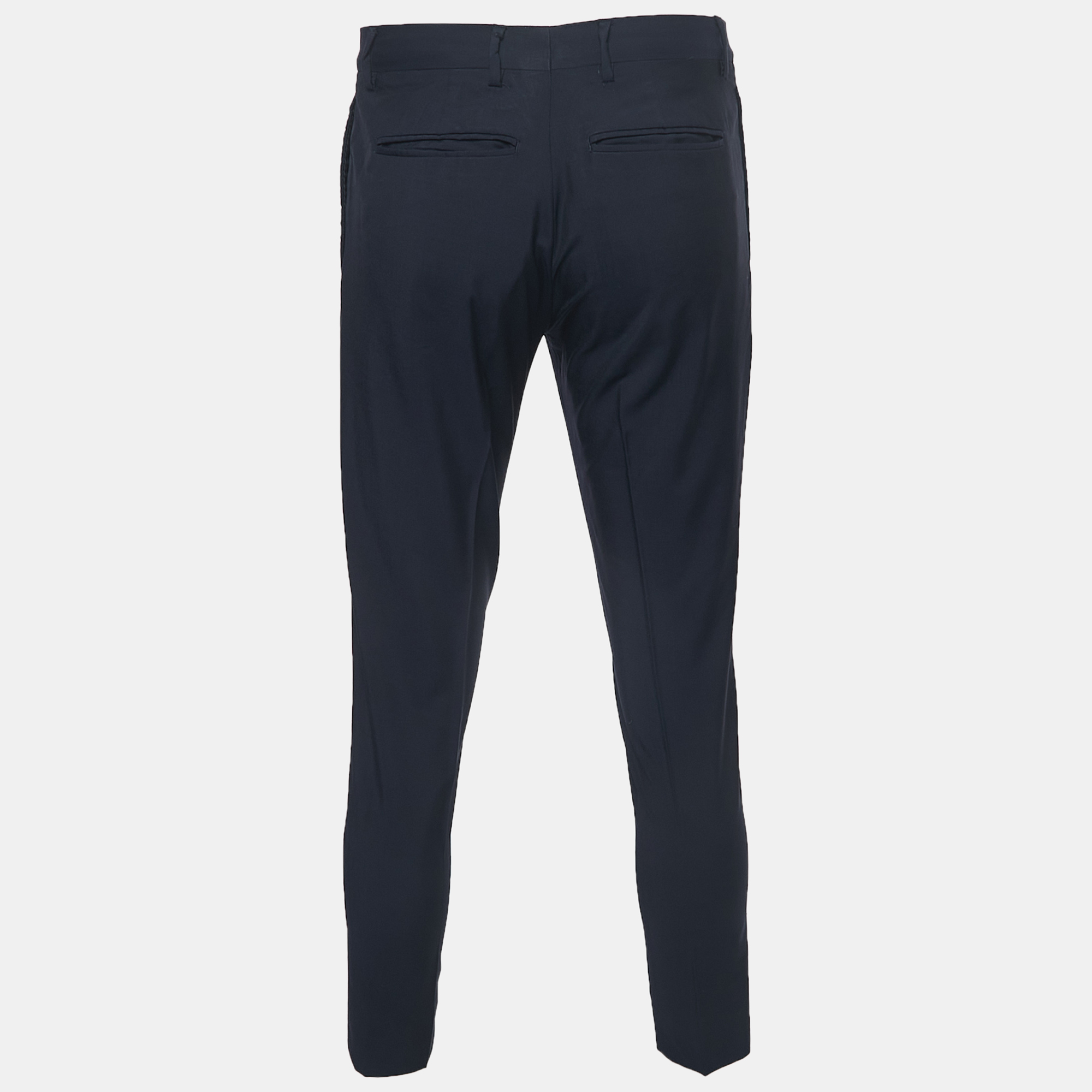 Pants  The Luxury Closet Valentino Navy Blue Wool Tailored Trousers M