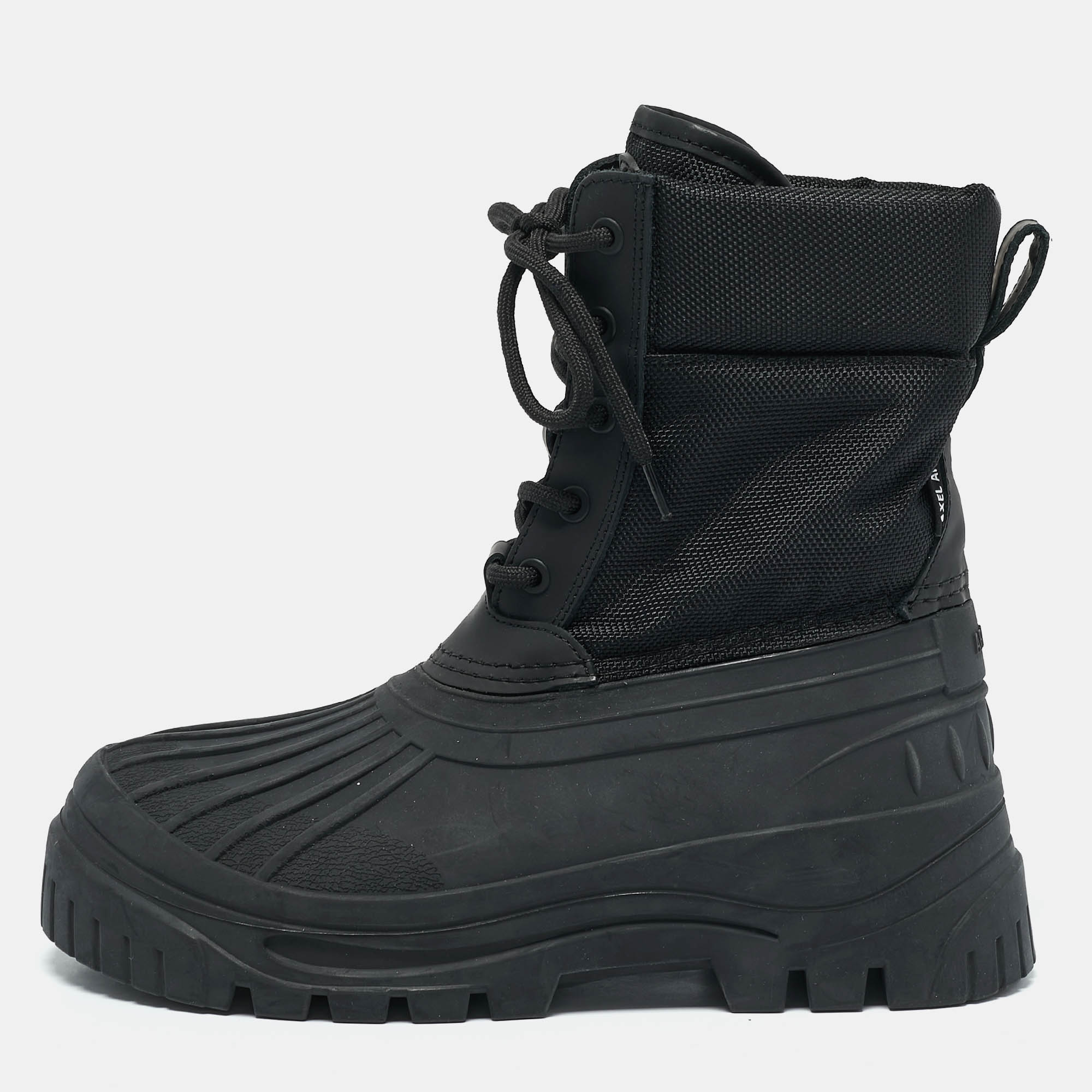 Axel Arigato Black Nylon and Rubber Cryo Ankle Length Boots Size 39