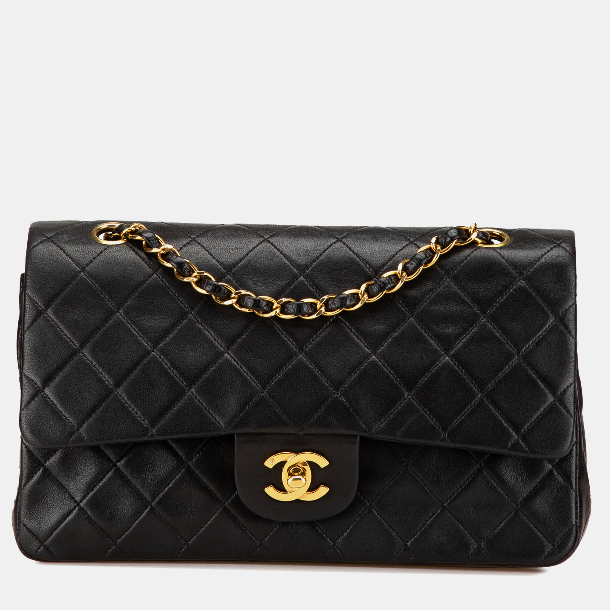 Chanel Black Medium Classic Lambskin Double Flap