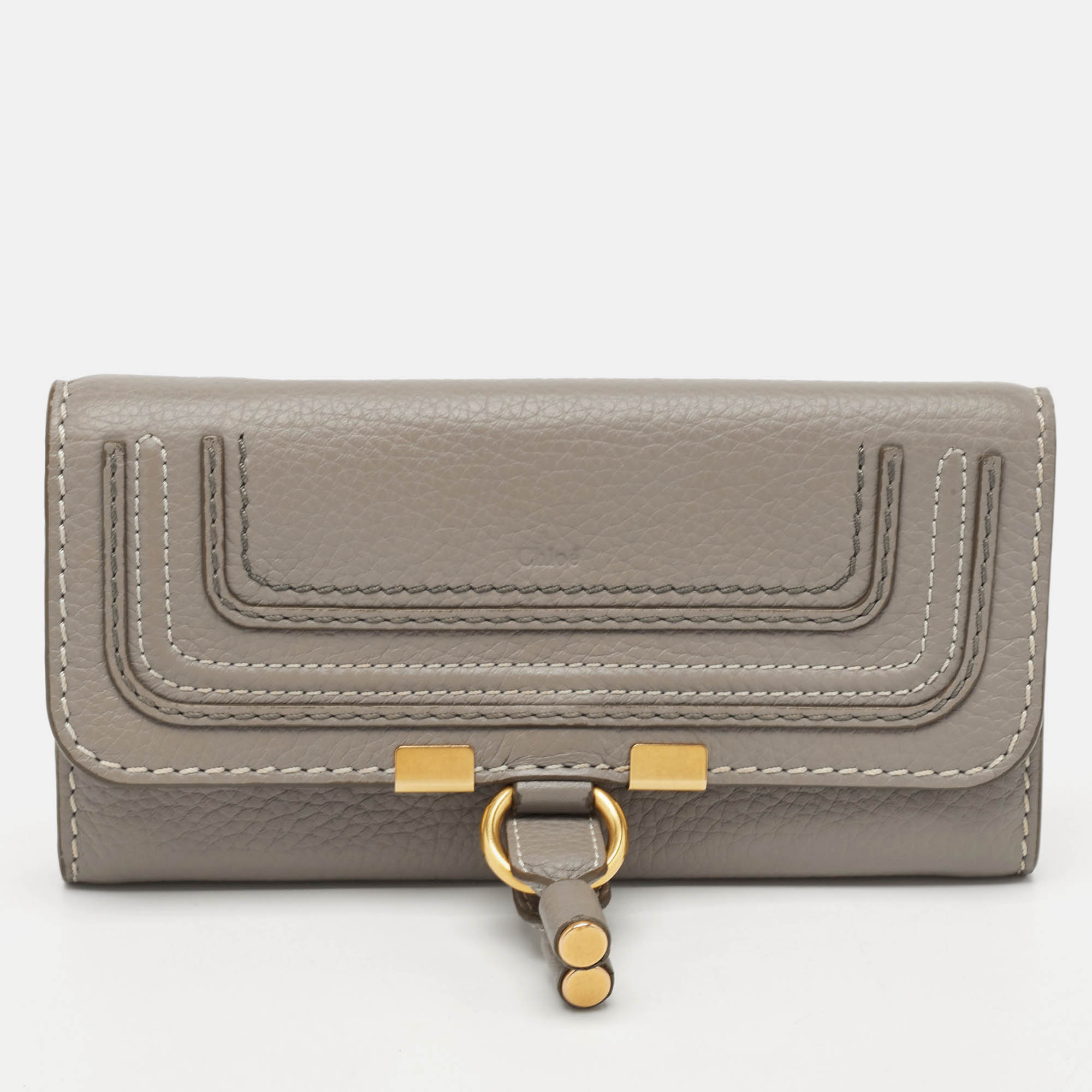 Chloé Grey Leather Marcie Continental Wallet