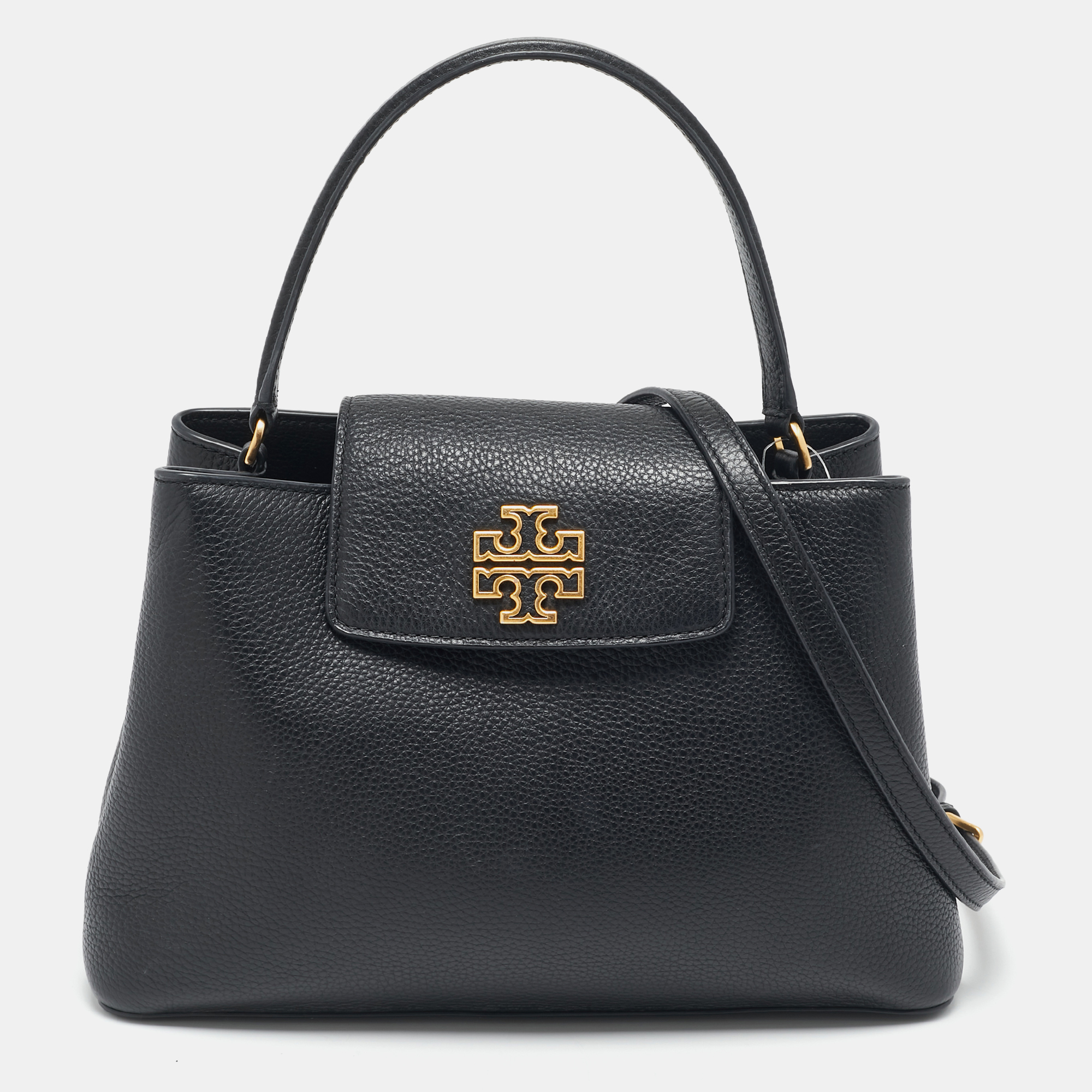 Tory Burch Black Leather Small Britten Satchel