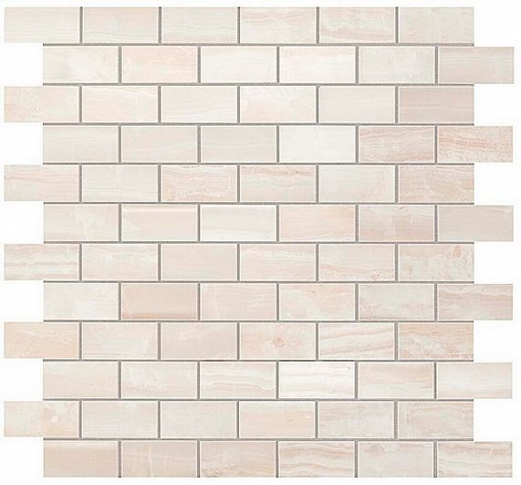 Мозаичный декор Atlas Concorde Russia Supernova Onyx Pure White Brick Mosaic 30,5x30,5