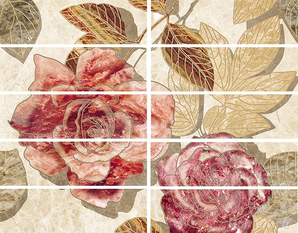Плитка Бордюр Ceramica Classic Tile Illyria Flowers 7,5x25