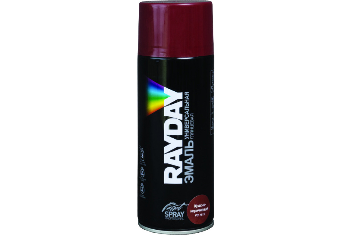 RAYDAY Краска аэрозоль акрил. красно-коричневая 520 мл 12 PU-1815 135000