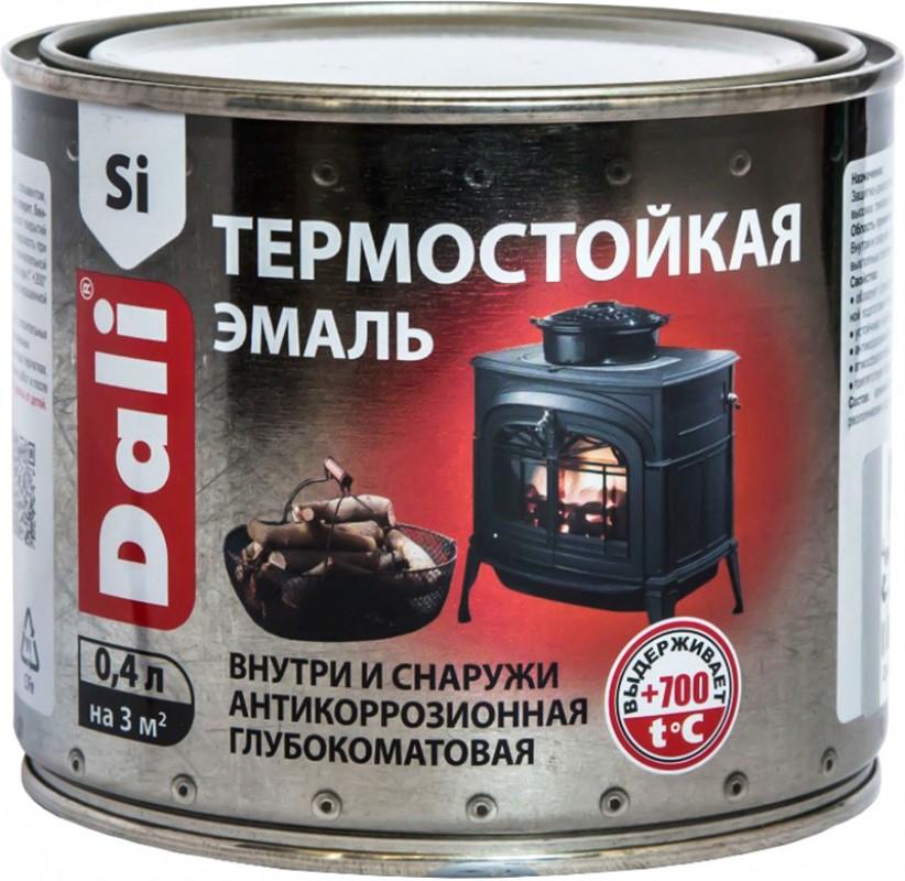 Dali эмаль термостойкая черная 0,4 л 6 46459