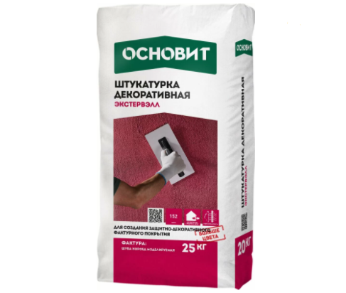 Декоративные штукатурки Штукатурка декоративная Основит Экстервэлл Шуба OS-2.0 GS серый 25 кг