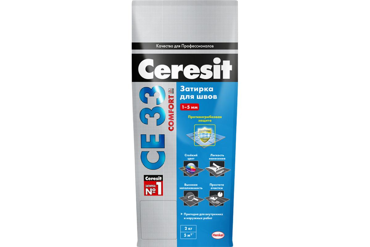 Затирки для плитки Затирка Ceresit №58 СЕ 33 Темно-коричневая фольга 2 кг