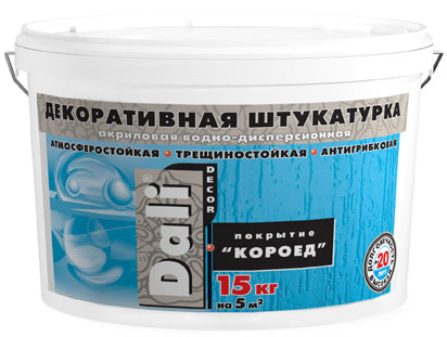 Декоративные штукатурки Dali Decor Короед XL-K, 15 кг, Штукатурка декоративная акриловая