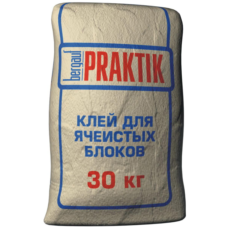 Монтажные клеи Bergauf Praktik, 30 кг, Клей для ячеистых блоков