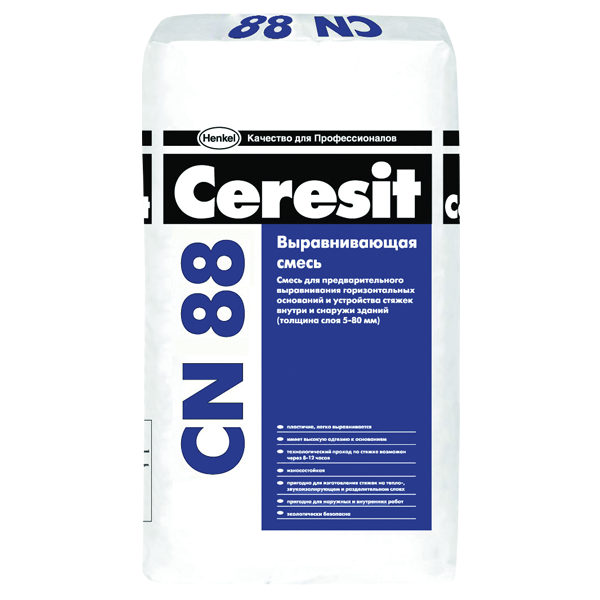Ровнители для пола  ГдеМатериал Ceresit CN 88 25 кг, ровнитель для пола высокопрочный