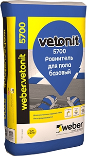Ровнители для пола  ГдеМатериал Weber.Vetonit 5700 25 кг, ровнитель для пола