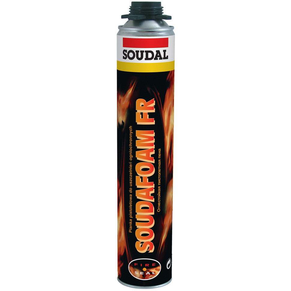 Профессиональная пена  ГдеМатериал Soudal Soudafoam FR, 750 мл, Пена монтажная огнестойкая