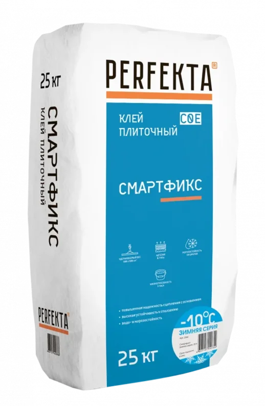 Клей для плитки Perfekta Смартфикс зимний 25 кг