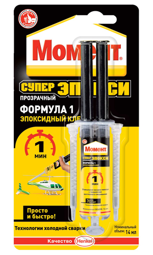 Универсальные клеи Момент Супер Эпокси Формула 1, 14 мл, Бытовой клей