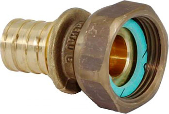 Rehau RX, 16-G 1/2″, Переходник бронзовый с накидной гайкой